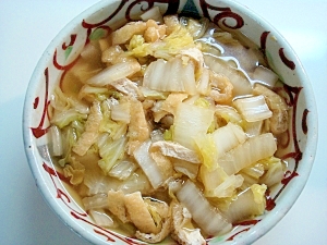 白菜の常備菜レシピ～白菜と油揚げの煮物～