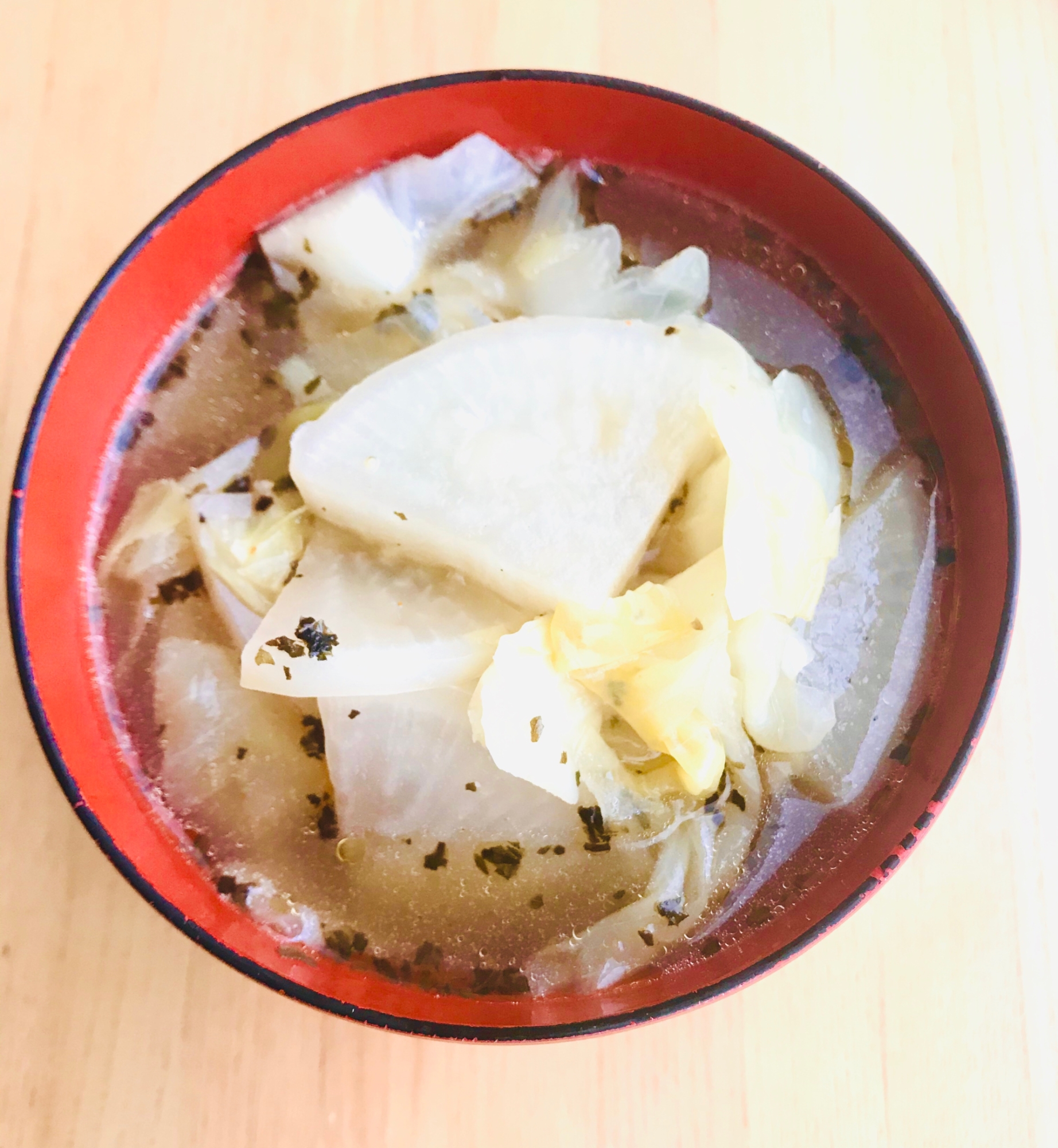 野菜スープ〜大根とキャベツで作るバジル風味