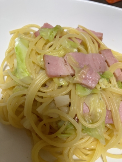 簡単☆めんつゆでキャベツとベーコンの和風パスタ