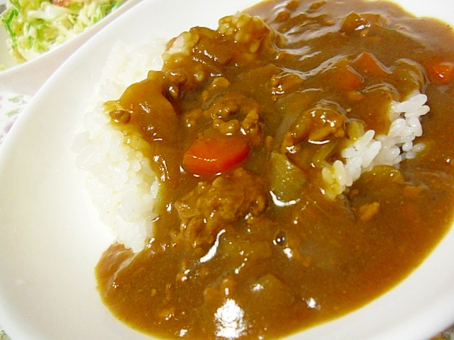 豚ミンチでおいしいカレーライス