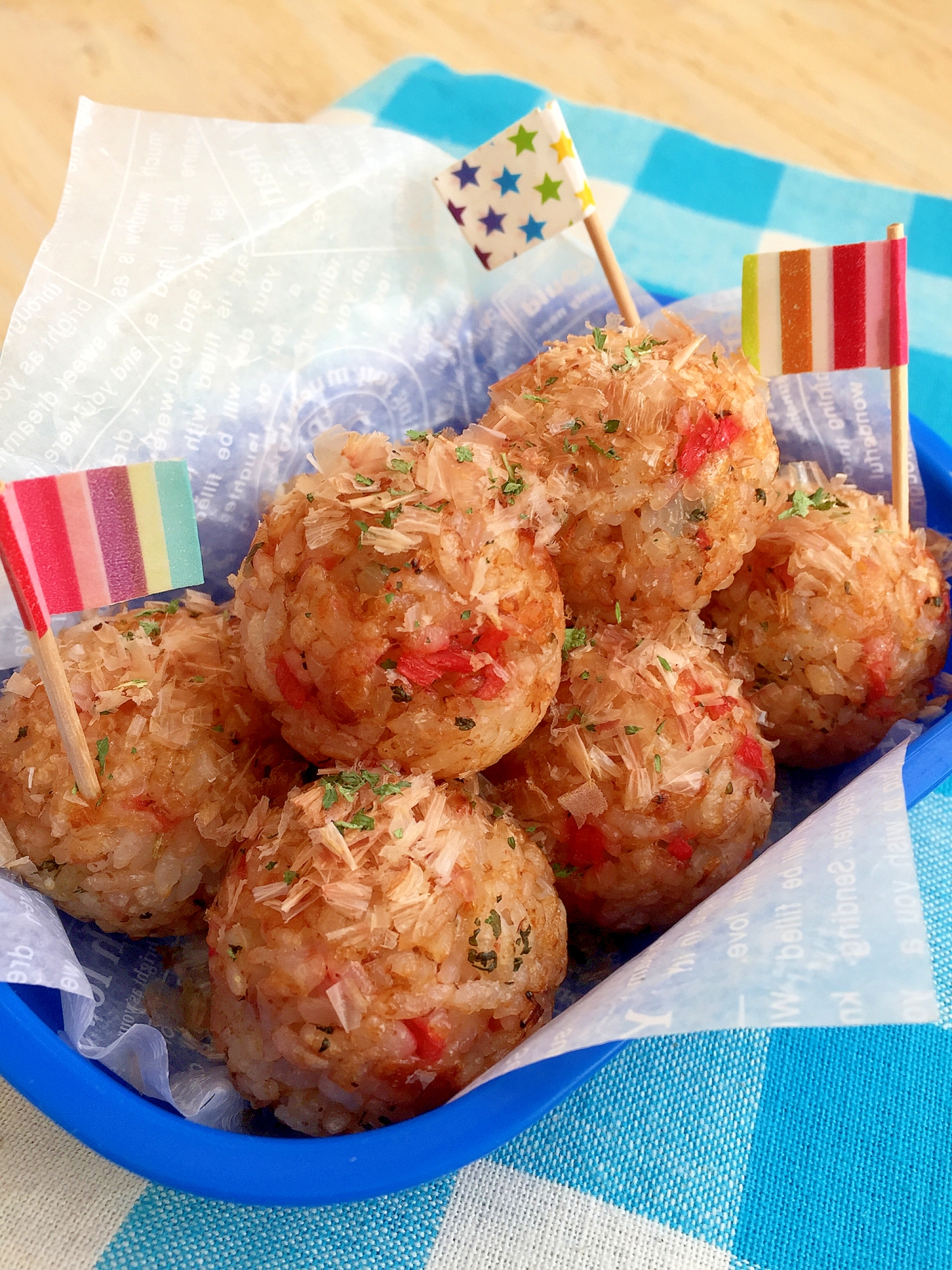 子供が喜ぶ♪たこ焼き風な焼きおにぎり