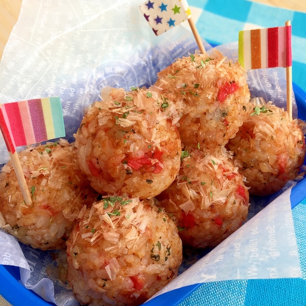 子供が喜ぶ たこ焼き風な焼きおにぎり レシピ 作り方 By Aka Ru 楽天レシピ 子供が喜ぶ たこ焼き風な焼きおにぎり レシピ 作り方 By Aka Ru 楽天レシピ
