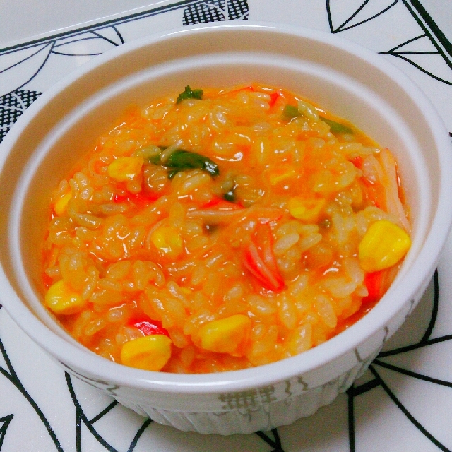 冷やご飯でフライパンリゾット 簡単一人ランチ レシピ 作り方 By Kurage 楽天レシピ