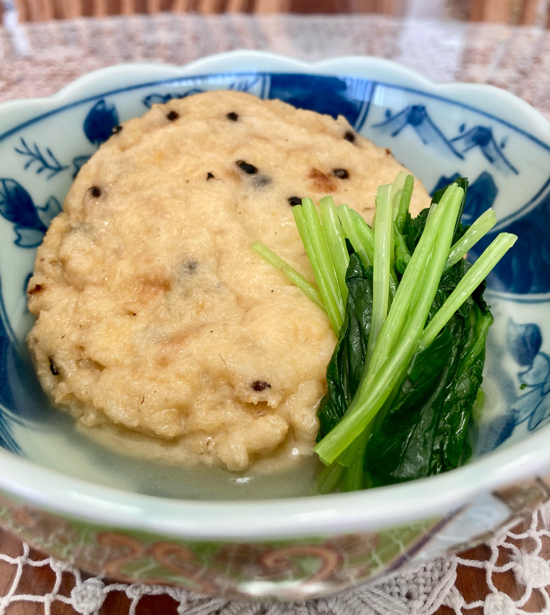 がんもどき(ひろうす)と三つ葉の☆含め煮