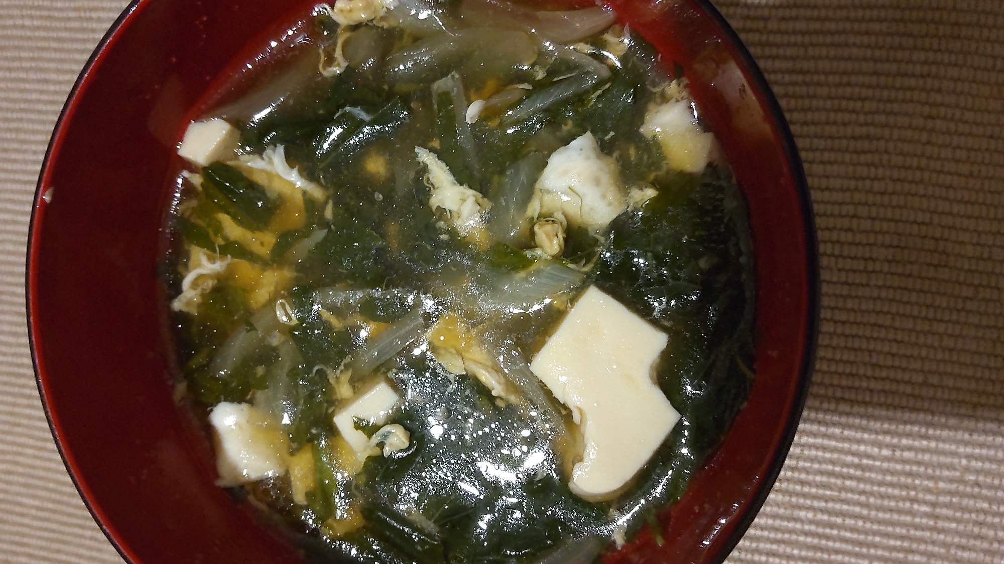 豆腐モロヘイヤスープ