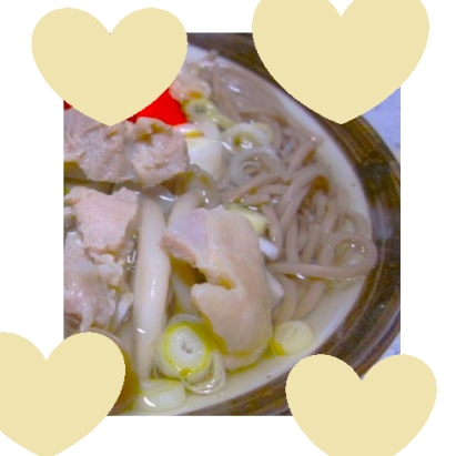 残った味噌汁で 簡単卵とじ蕎麦 +豚肉スプラウト