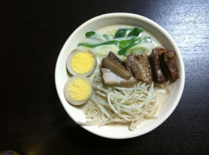 豆乳で本格とんこつラーメン