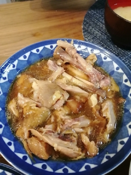 骨付き鶏肉の照り焼き