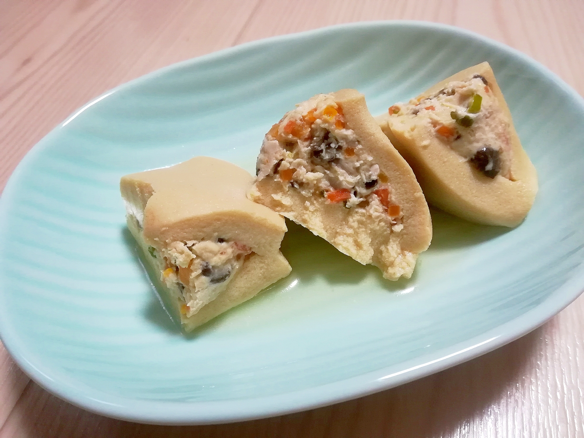 高野豆腐の鶏ひき肉詰め煮