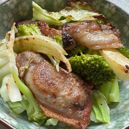 豚肉とブロッコリー☘️キャベツ炒め
