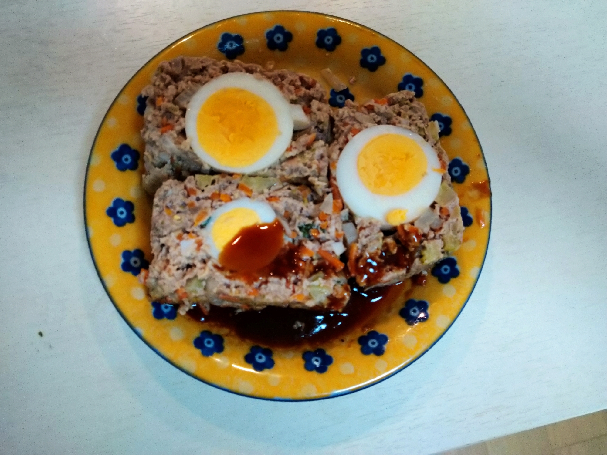 豆腐入りミートローフ　味噌マヨ