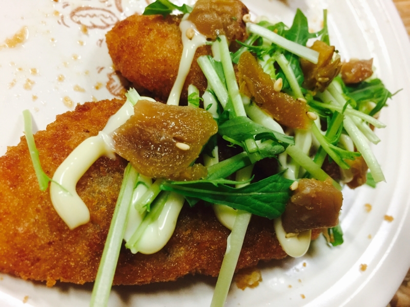 アレンジ アジフライのマヨ梅水菜のせ レシピ 作り方 By たかまさ 楽天レシピ アレンジ アジフライのマヨ梅水菜のせ レシピ 作り方 By たかまさ 楽天レシピ