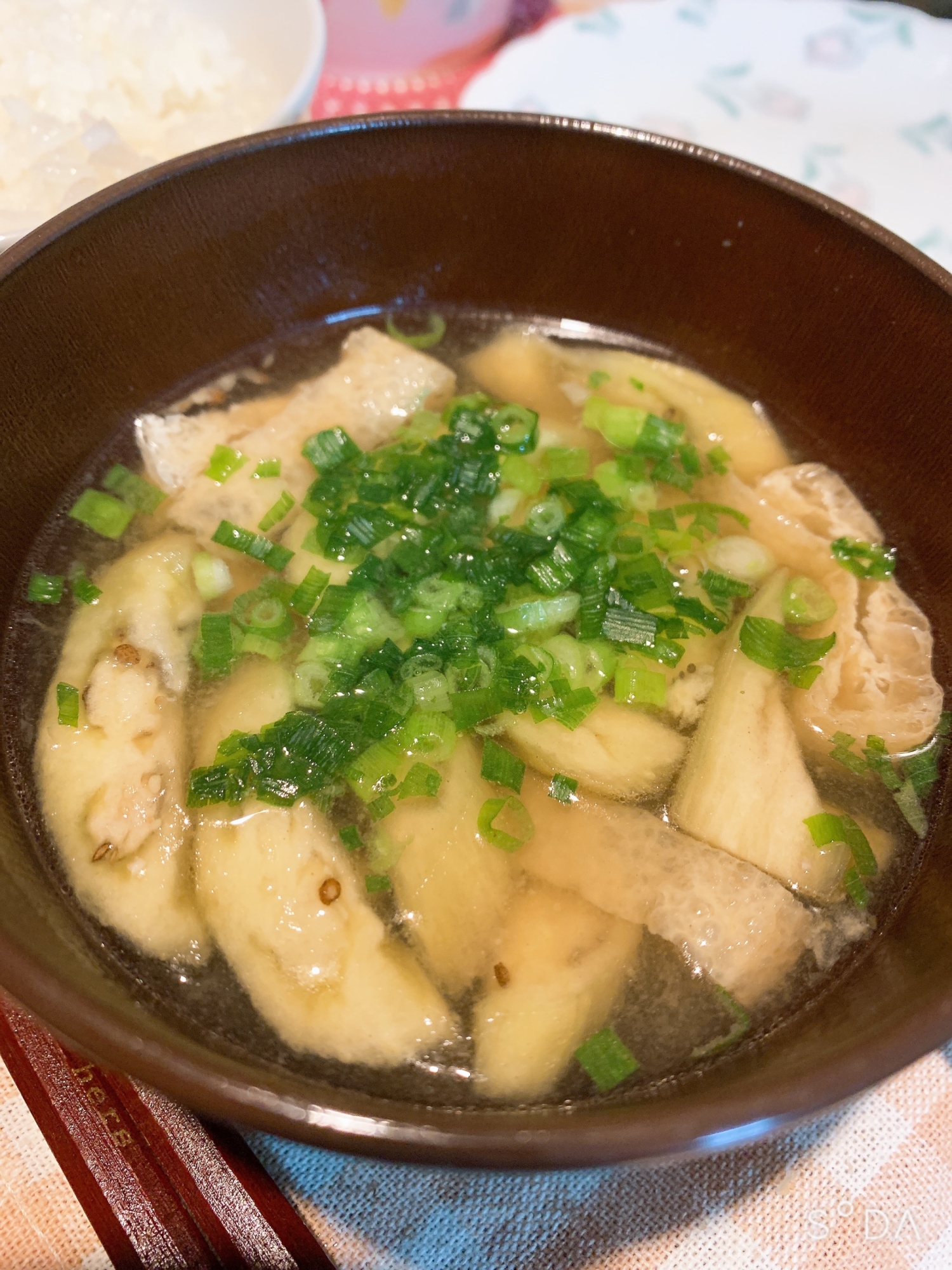 なすと揚げの味噌汁!