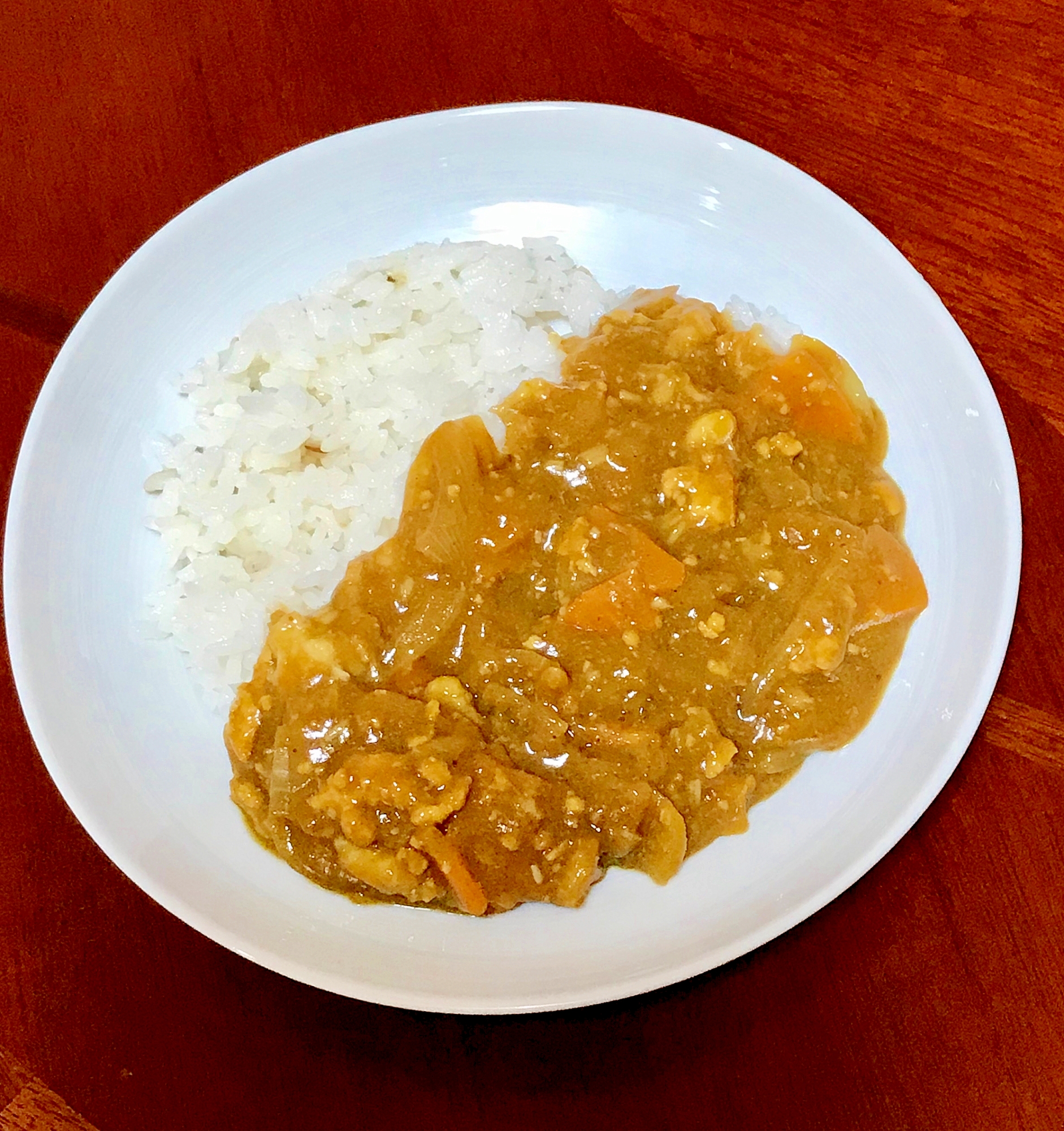 鶏ミンチ入り簡単カレー