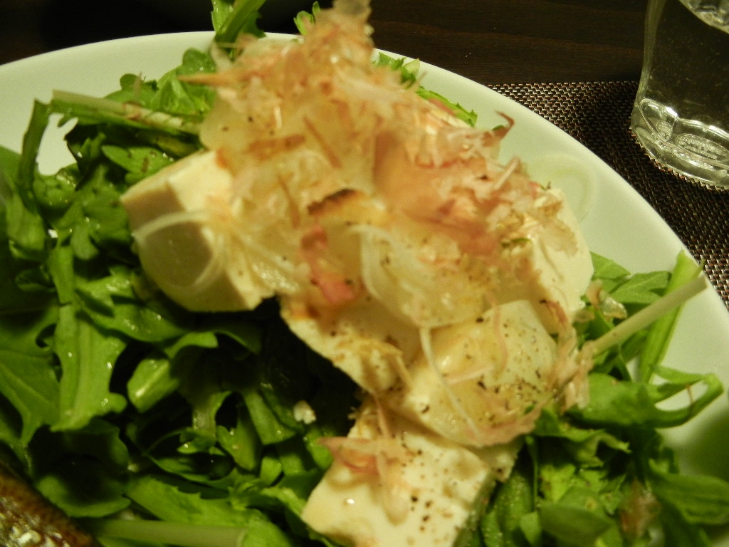 春菊の豆腐サラダ