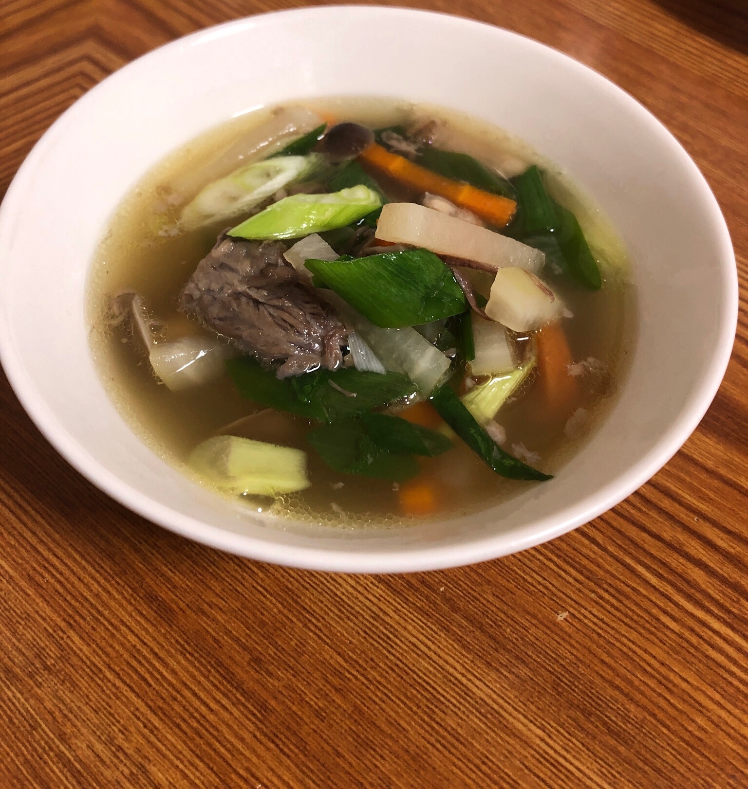 牛肉と野菜のスープ