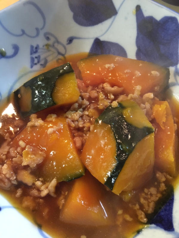 かぼちゃのひき肉あんかけ
