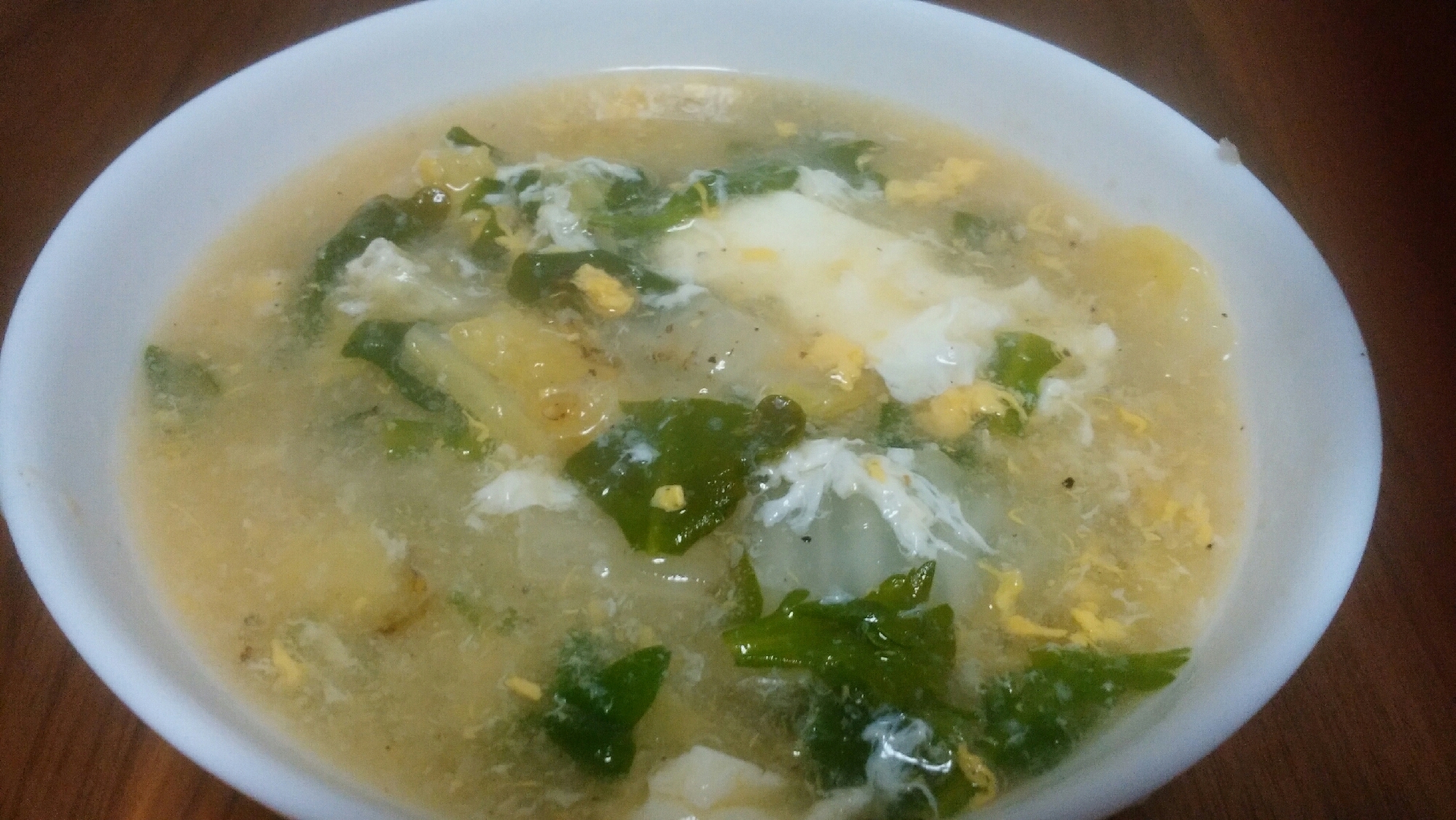 春菊と白菜の食べるスープ