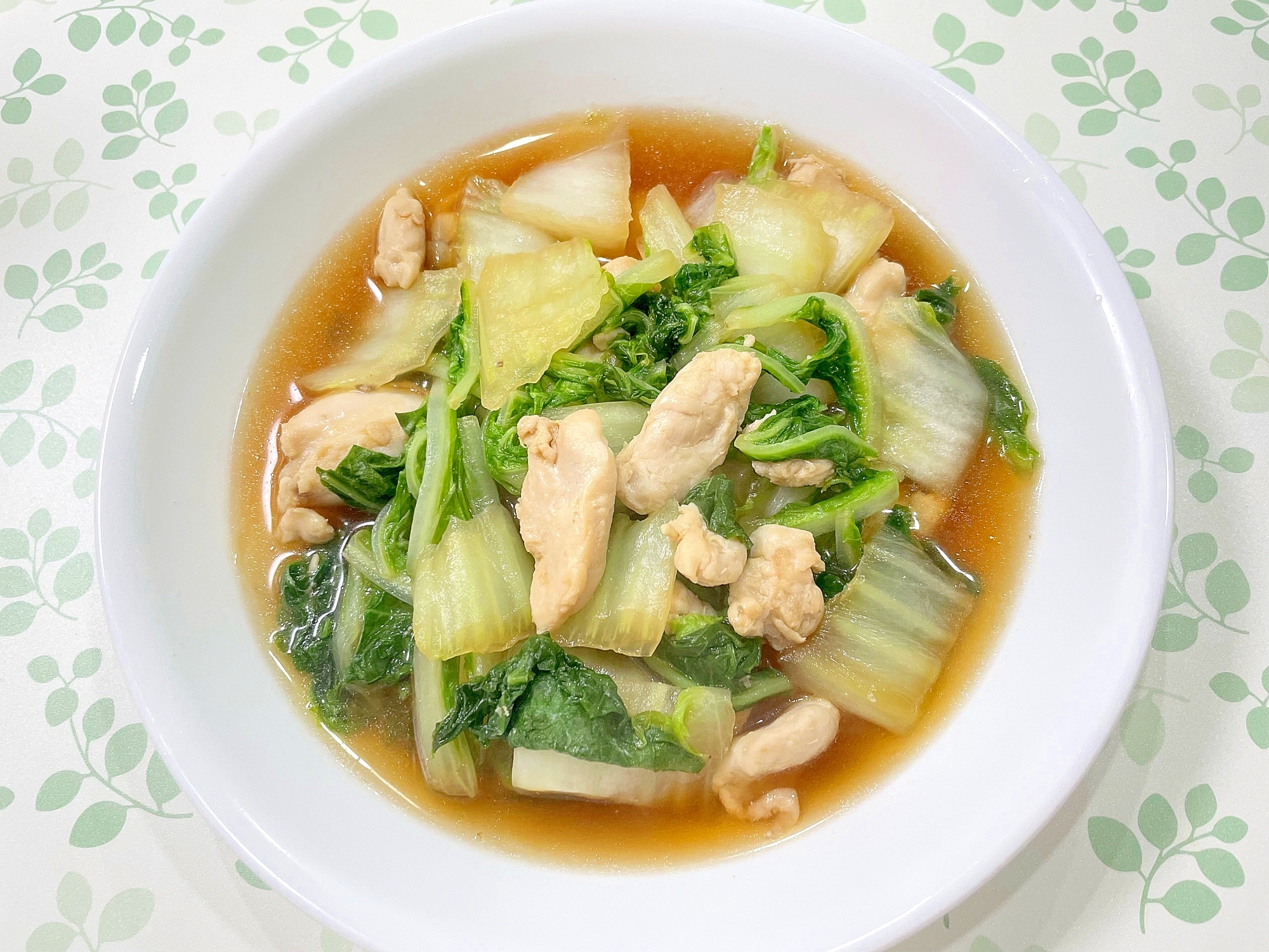 白菜と鶏むね肉の煮物