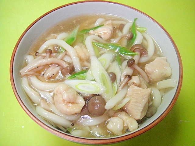 しめじと鶏むね肉のとろみうどん