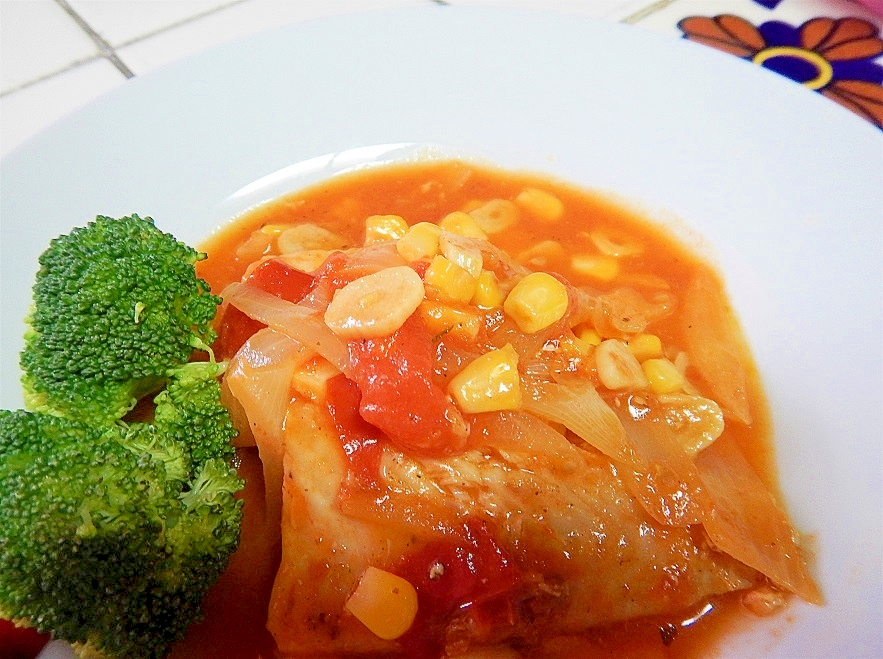 白身魚☆メキシコ風トマトソース