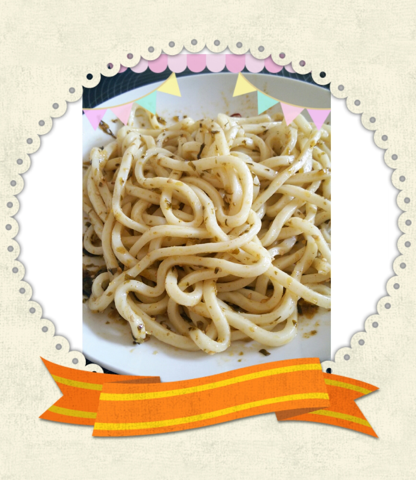 電子レンジで簡単うどん～高菜ソース～