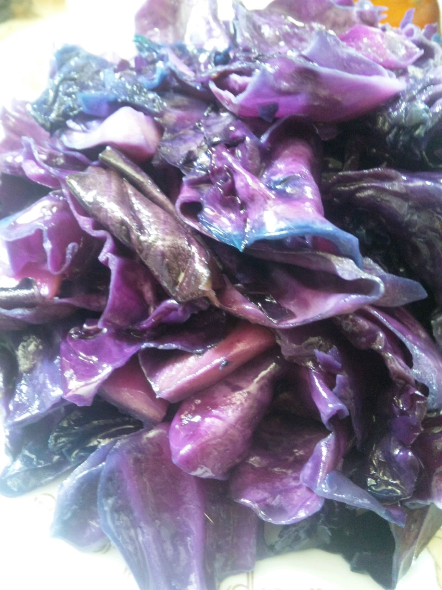 紫きゃべつの塩炒め