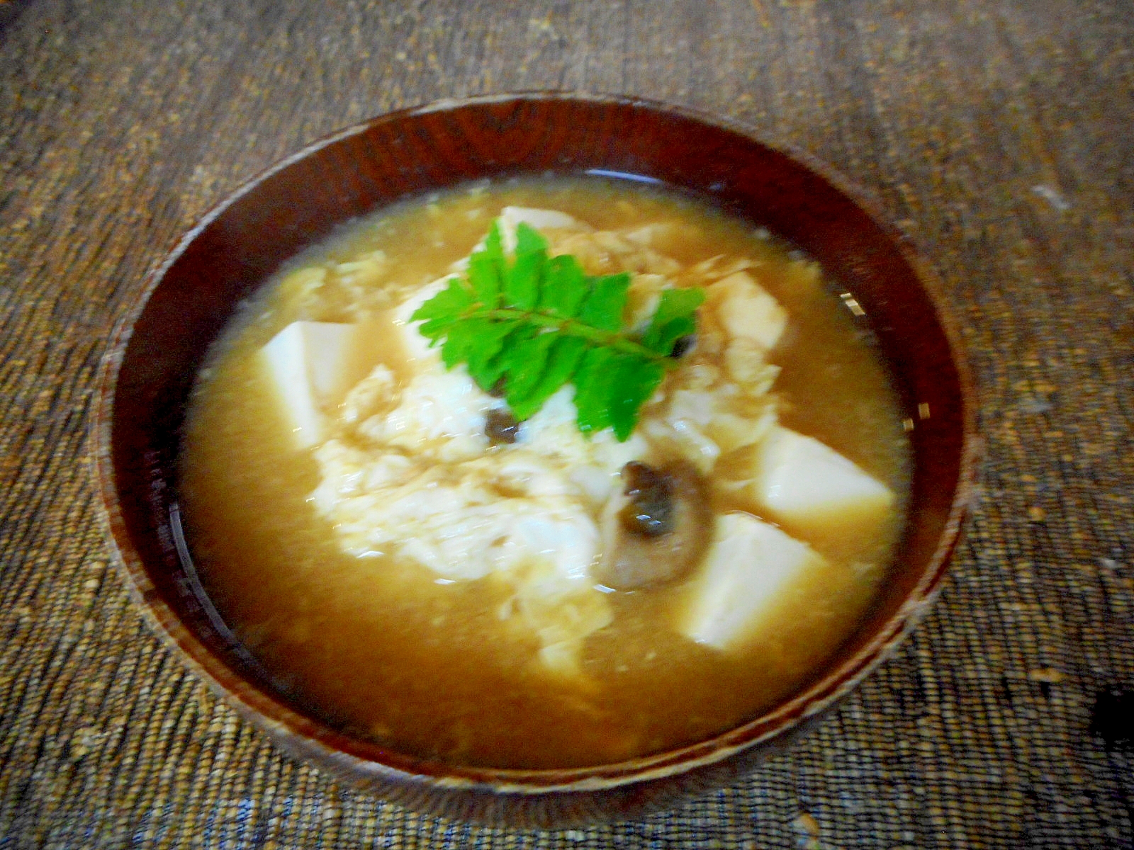 豆腐のかき玉味噌汁