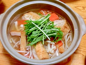 沖縄そばだしを使って、簡単スープ