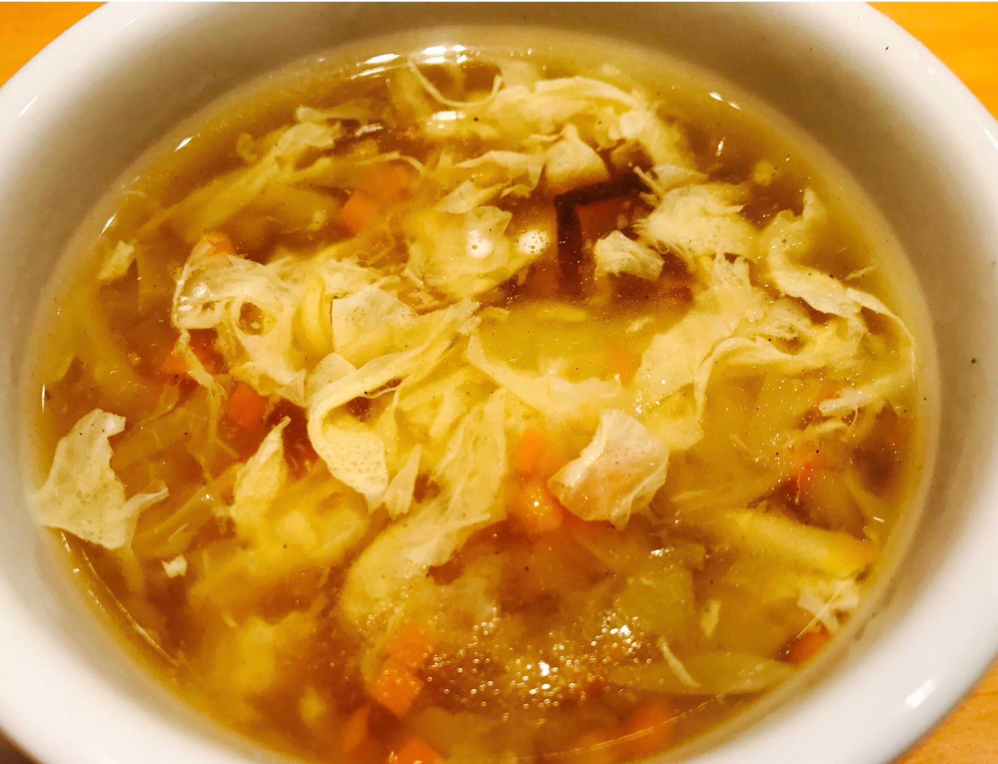 しいたけと玉ねぎとにんじんの中華風卵スープ レシピ 作り方 By たかまさ 楽天レシピ