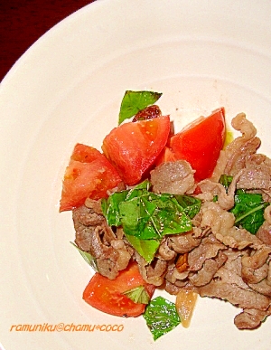 ラム肉をさっぱりトマトで レシピ 作り方 By チャムココ 楽天レシピ