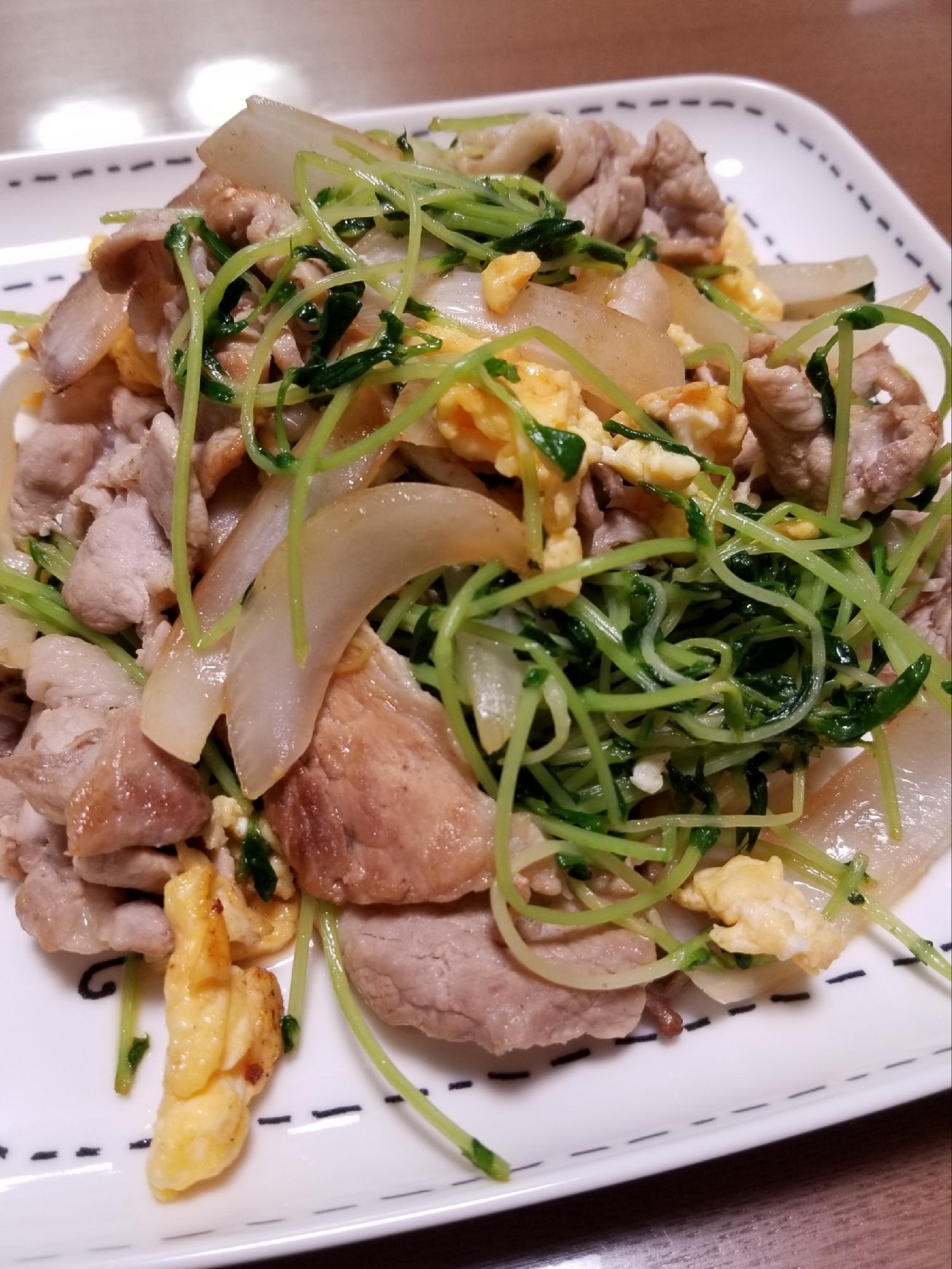 豚こまと豆苗の中華風炒め レシピ 作り方 By 豆々 楽天レシピ