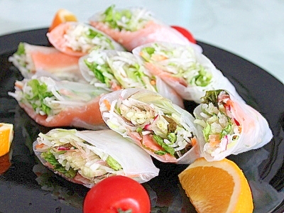 スモークサーモンの生春巻き レシピ 作り方 By Stacy 001 楽天レシピ スモークサーモンの生春巻き レシピ 作り方 By Stacy 001 楽天レシピ