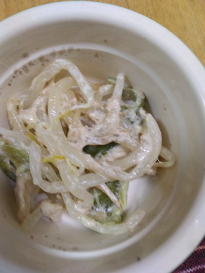 ピーマンもやしのツナマヨ和え