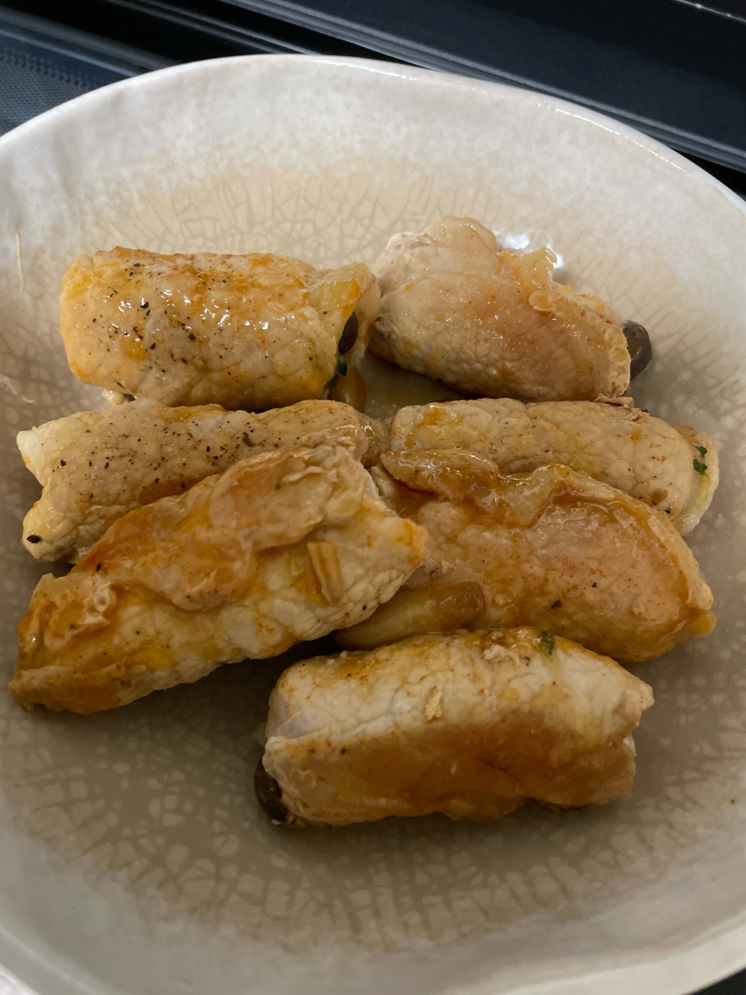 しめじとブロッコリースプラウトの豚肉巻き(コチュジ