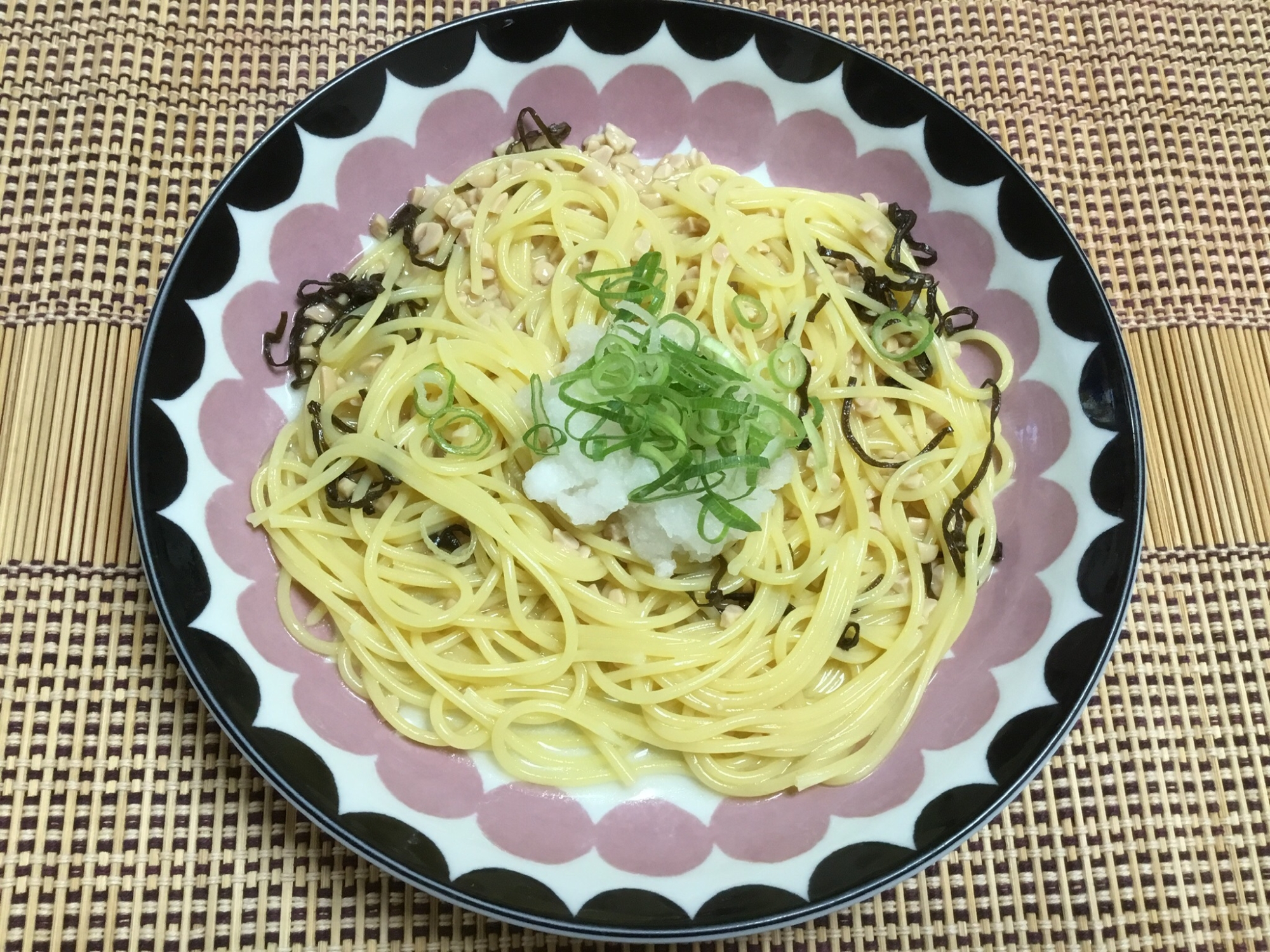 納豆と大根おろしのパスタ