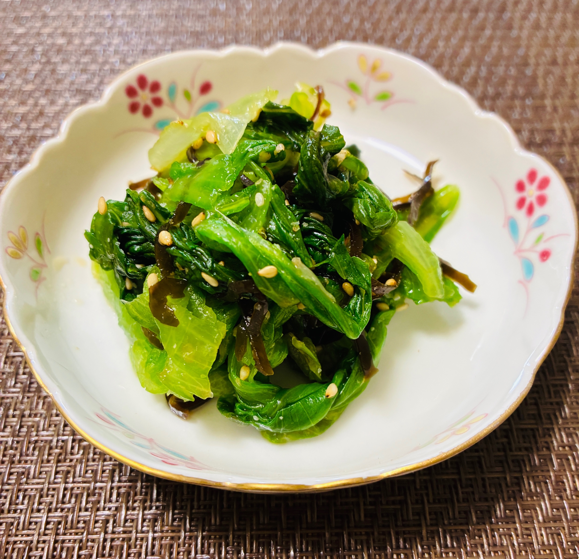 レタスのお浸しショウガ風味