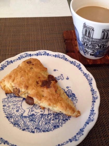 ホットケーキミックスで！チョコスコーン