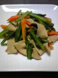 高野豆腐と野菜炒め