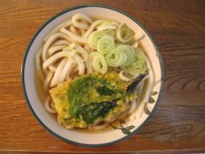 鯵の天ぷら・うどん