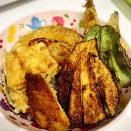 夏野菜いろいろ☘️たっぷり天丼