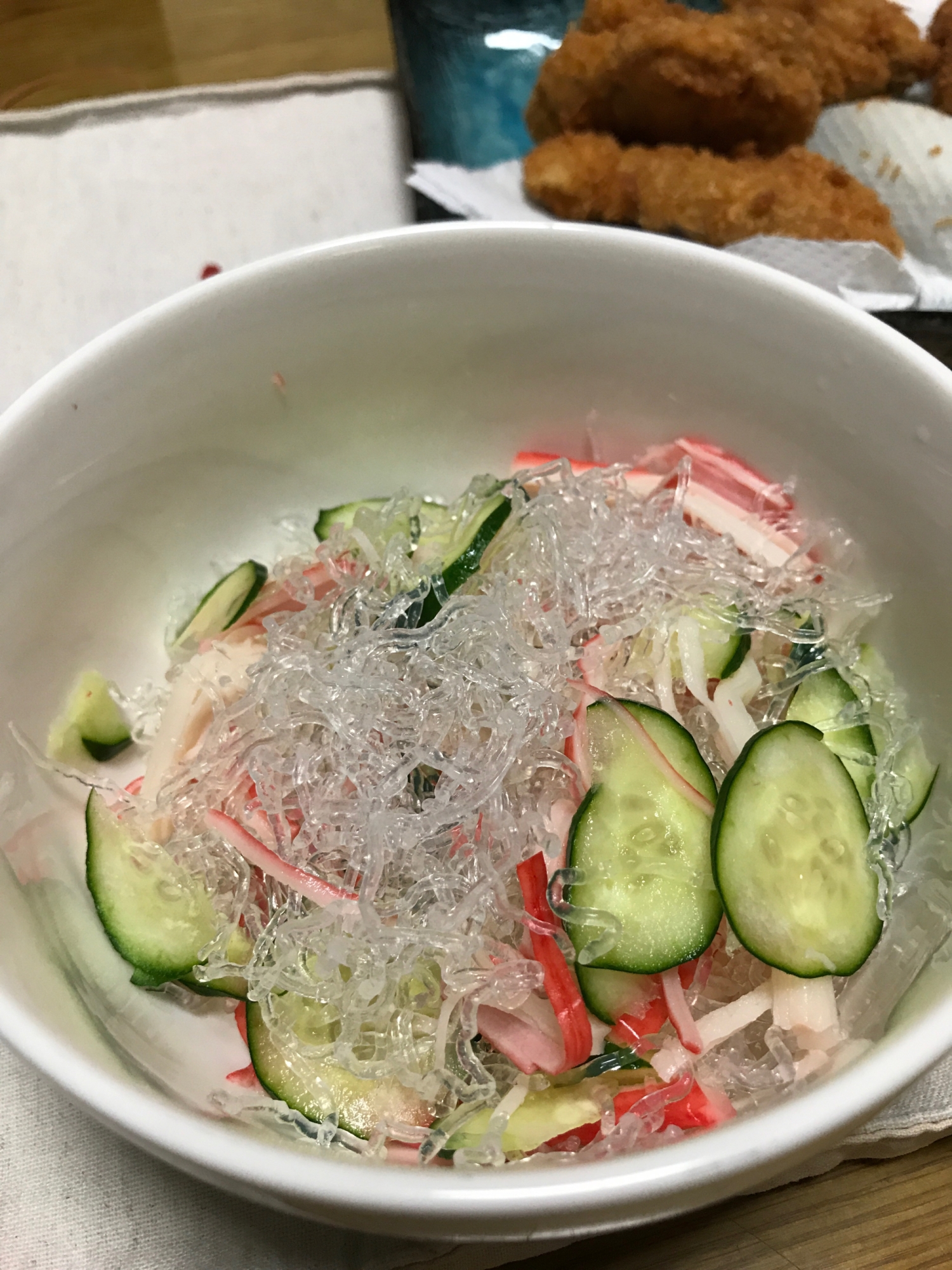 プチプチ海藻麺のサラダ