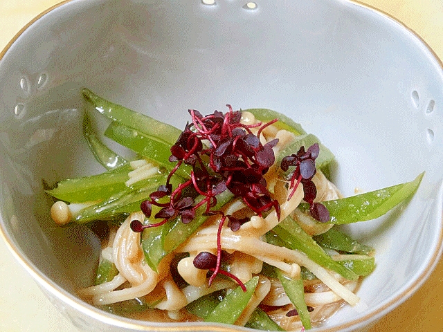 箸休め☆　「茎ワカメとエノキ酢味噌和え」