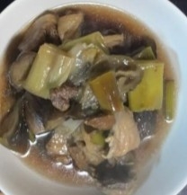ネギとナスとろとろ煮込み
