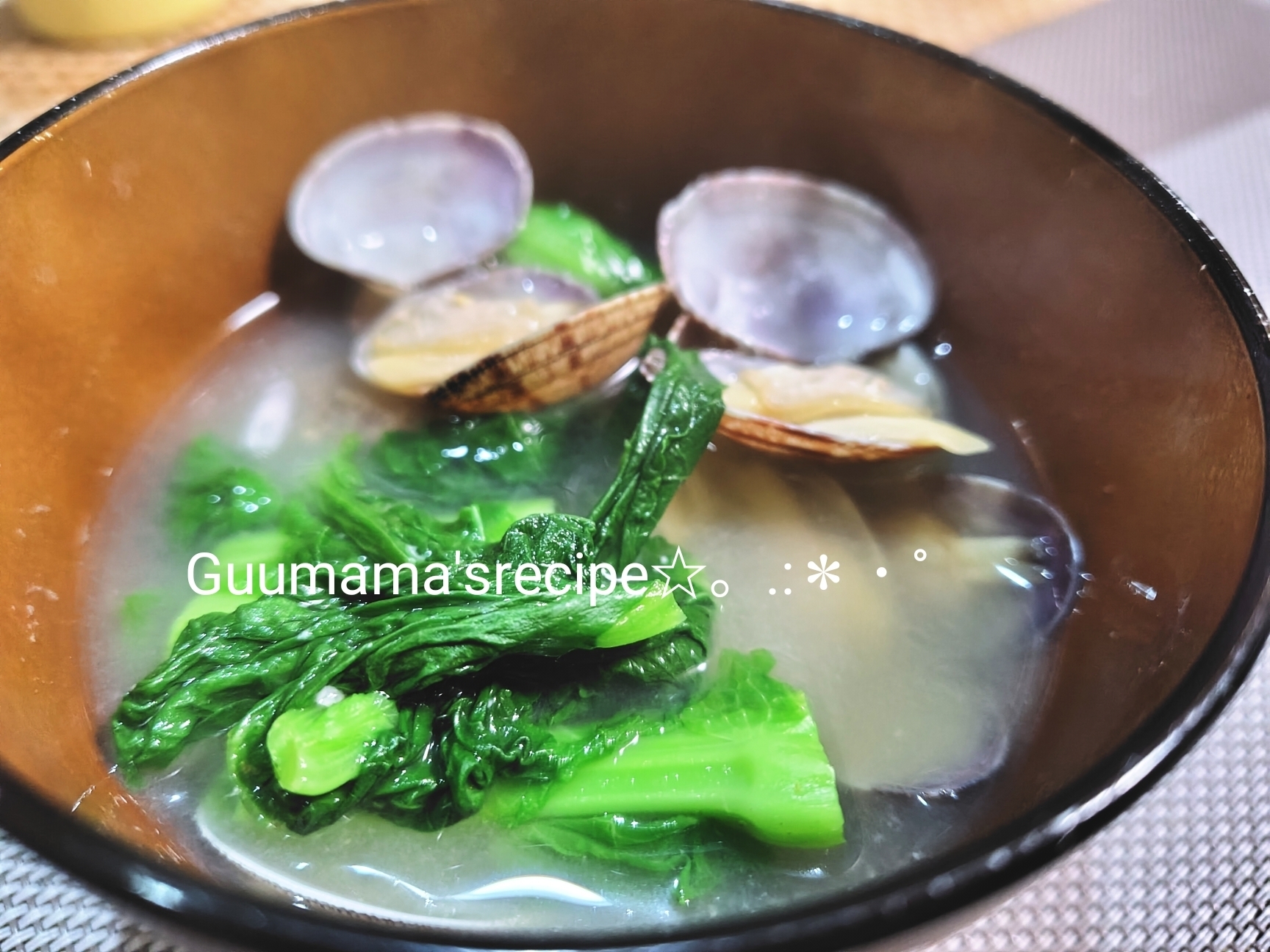 春爛漫♡旬のぷっくりあさり♡あさりと菜の花の味噌汁