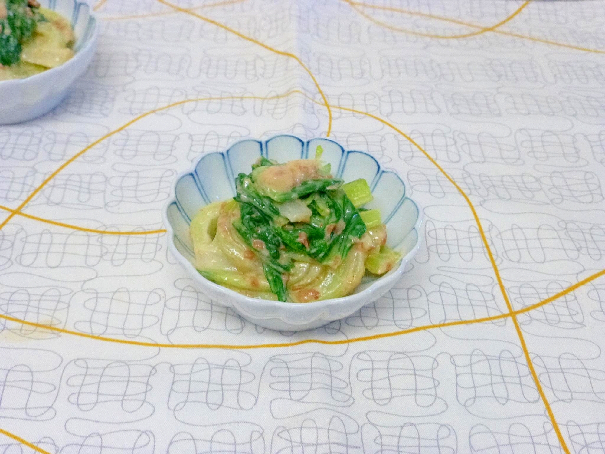 チンゲン菜の梅マヨ和え