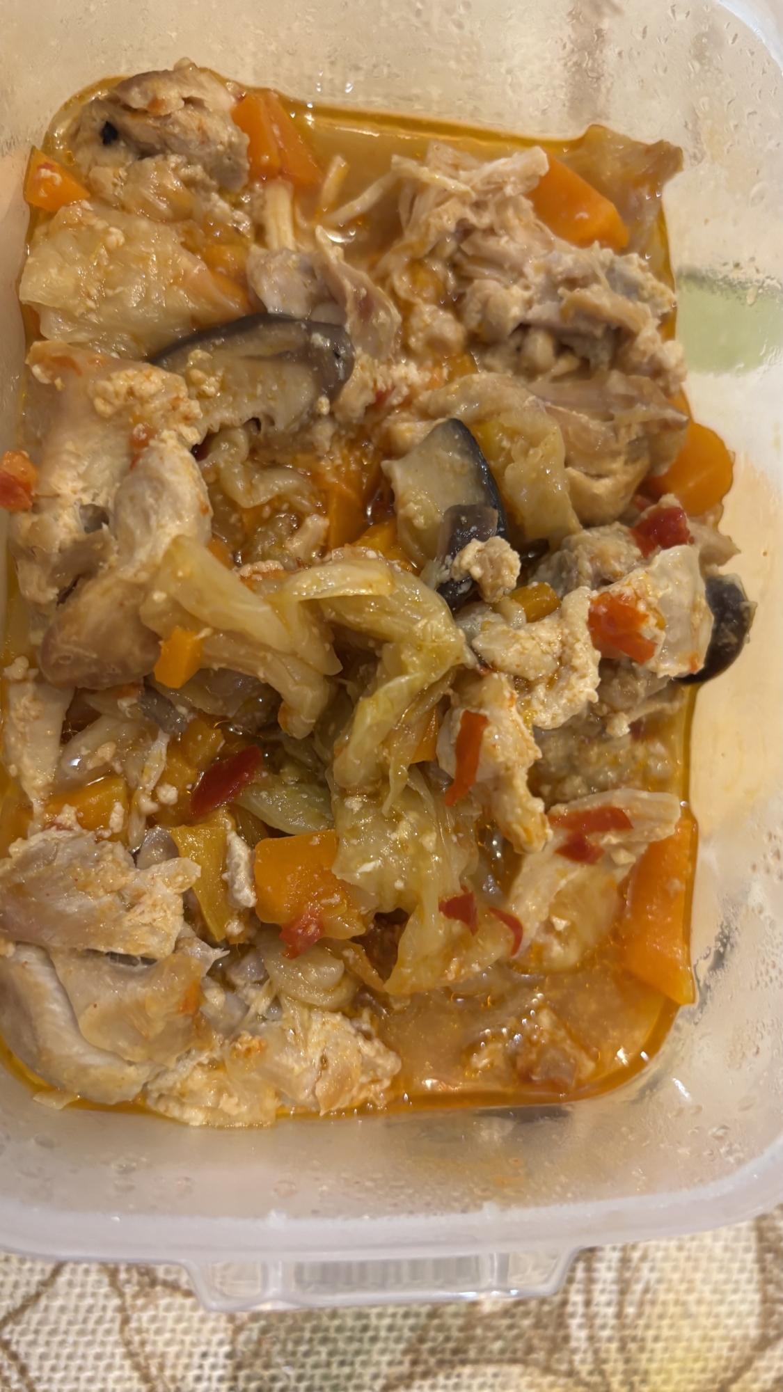 圧力鍋☆腸活⭐︎ヨーグルト味噌漬け鶏肉炒め