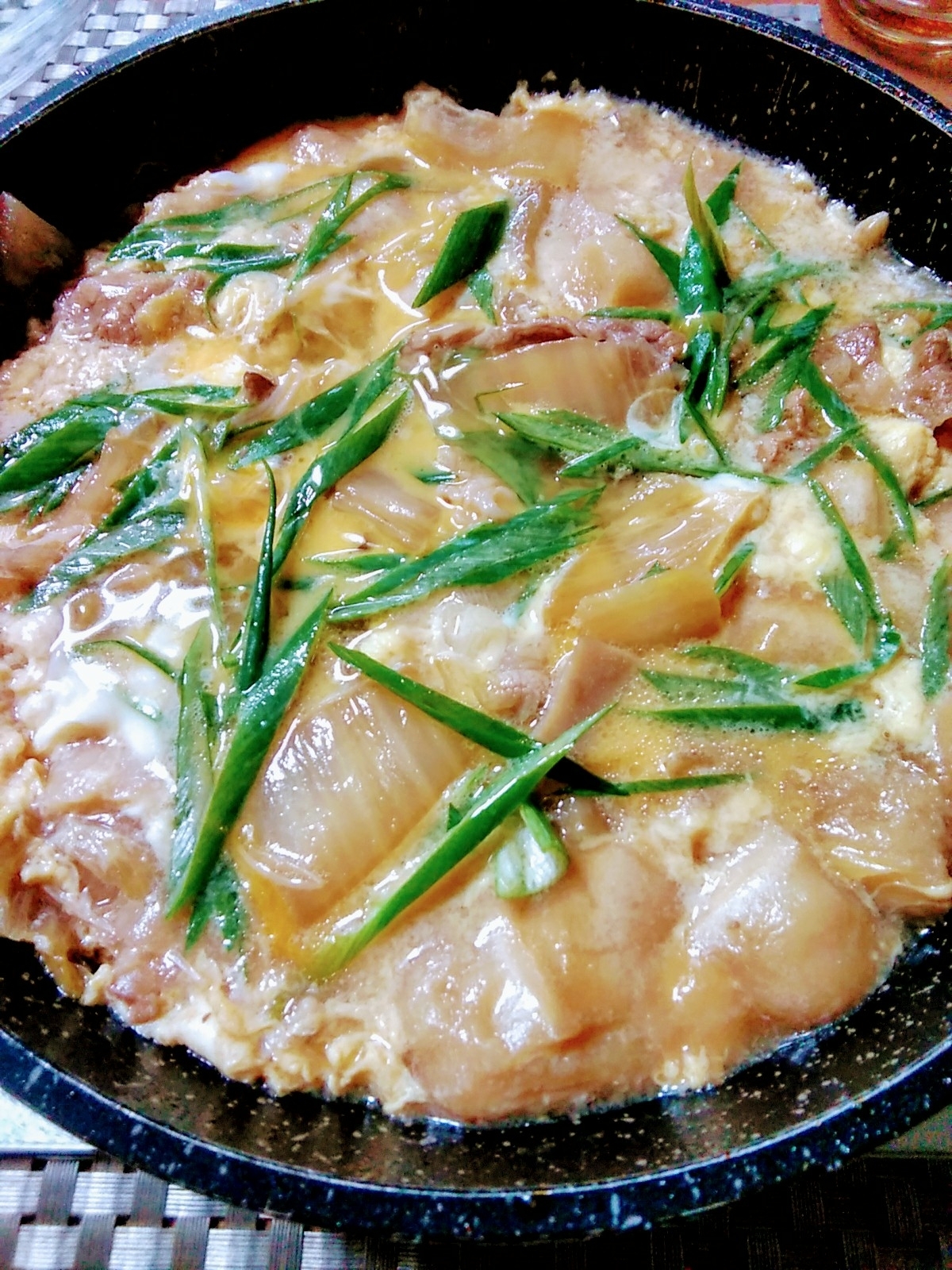 すき焼きの残りde卵とじ