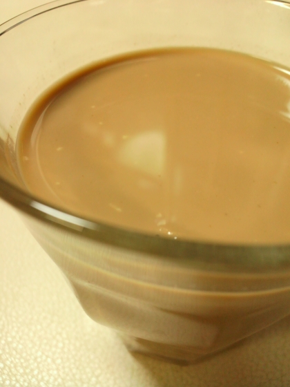 チョコレートシロップでお手軽にチョコフレーバーが楽しめました＾＾　いつものコーヒー牛乳もちょっぴりリッチな味わい♥　ご馳走さまです♪
