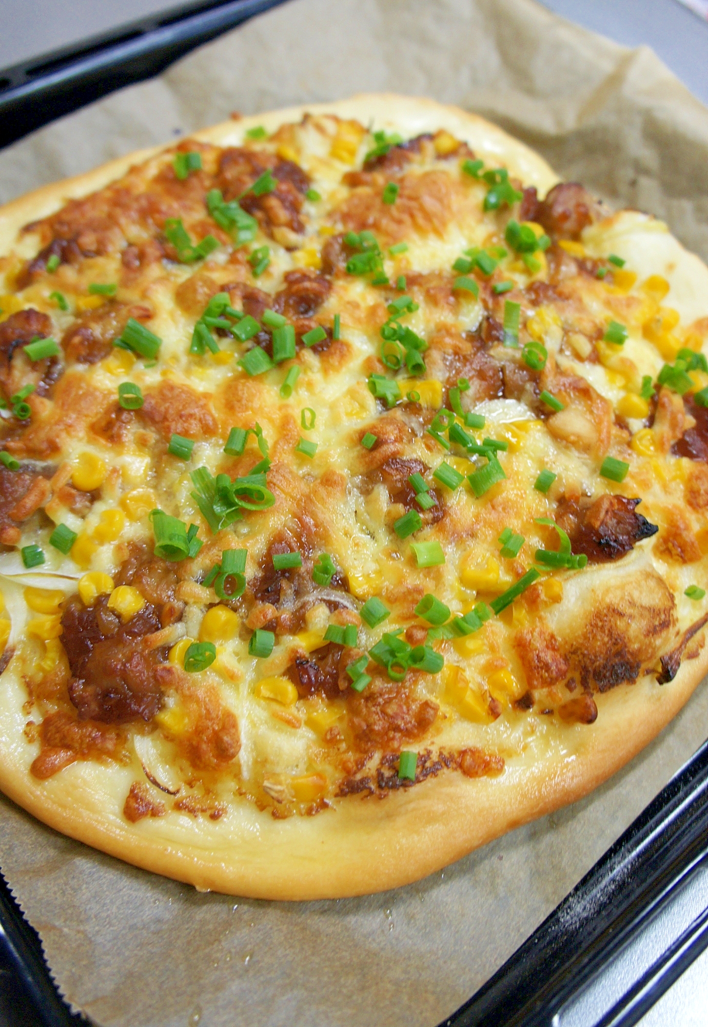 ほっぺが落ちちゃう 香ばし照り焼きチキンピザ レシピ 作り方 By すたーびんぐ 楽天レシピ